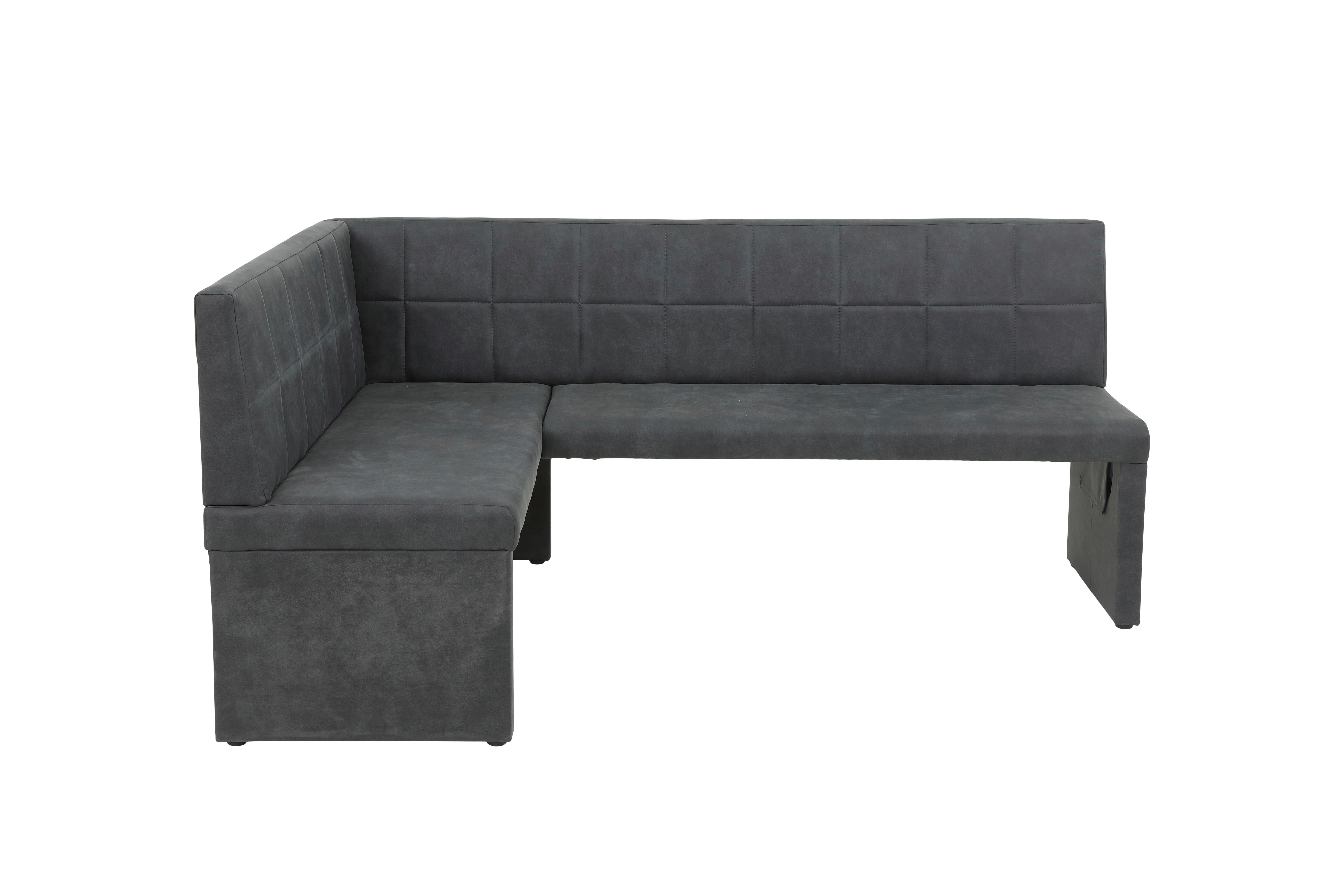 ECKBANK MELANIE REB - Anthrazit, MODERN, Holz/Textil (200/90cm) - P & B