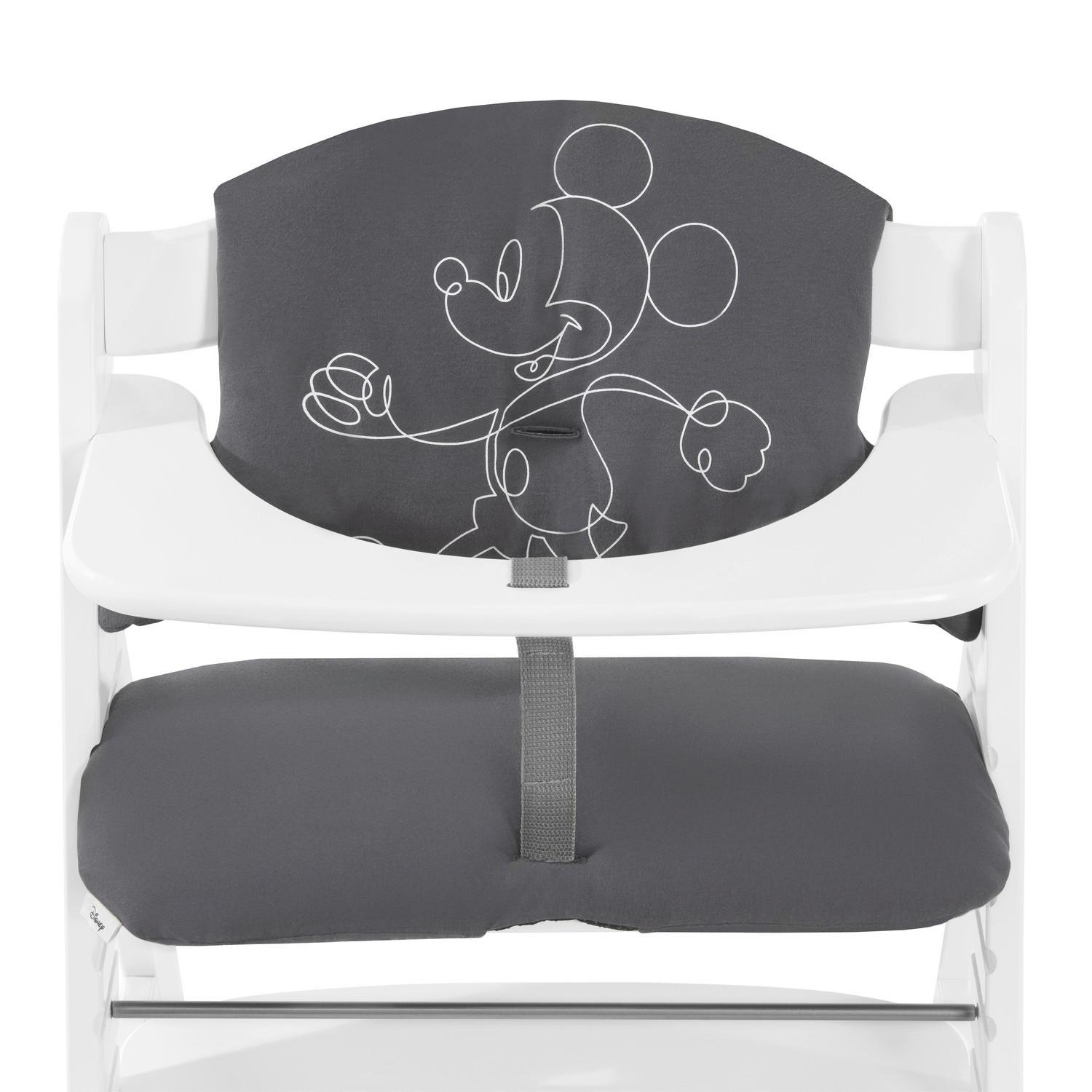 WKŁADKA DO WYSOKIEGO KRZESŁA 667750 MICKEY MOUSE - antracytowy, Trend, tkanina (27/47/8cm) - Hauck