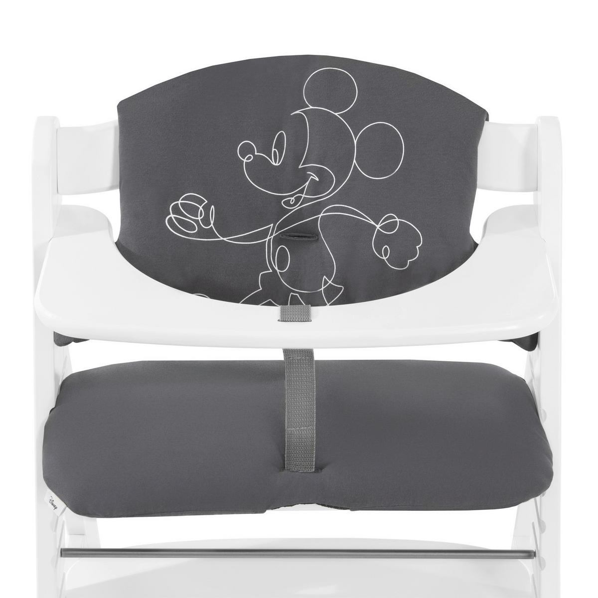 WKŁADKA DO WYSOKIEGO KRZESŁA 667750 MICKEY MOUSE - antracytowy, Trend, tkanina (27/47/8cm) - Hauck