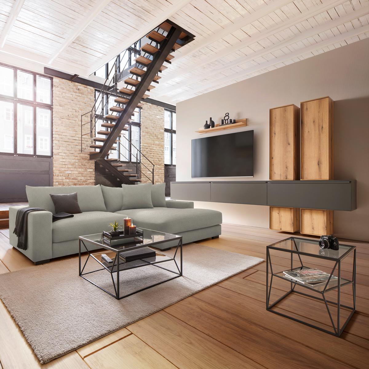 Ecksofa Pedro Taupe - Taupe, MODERN, Textil (265/83/180cm) - Mömax