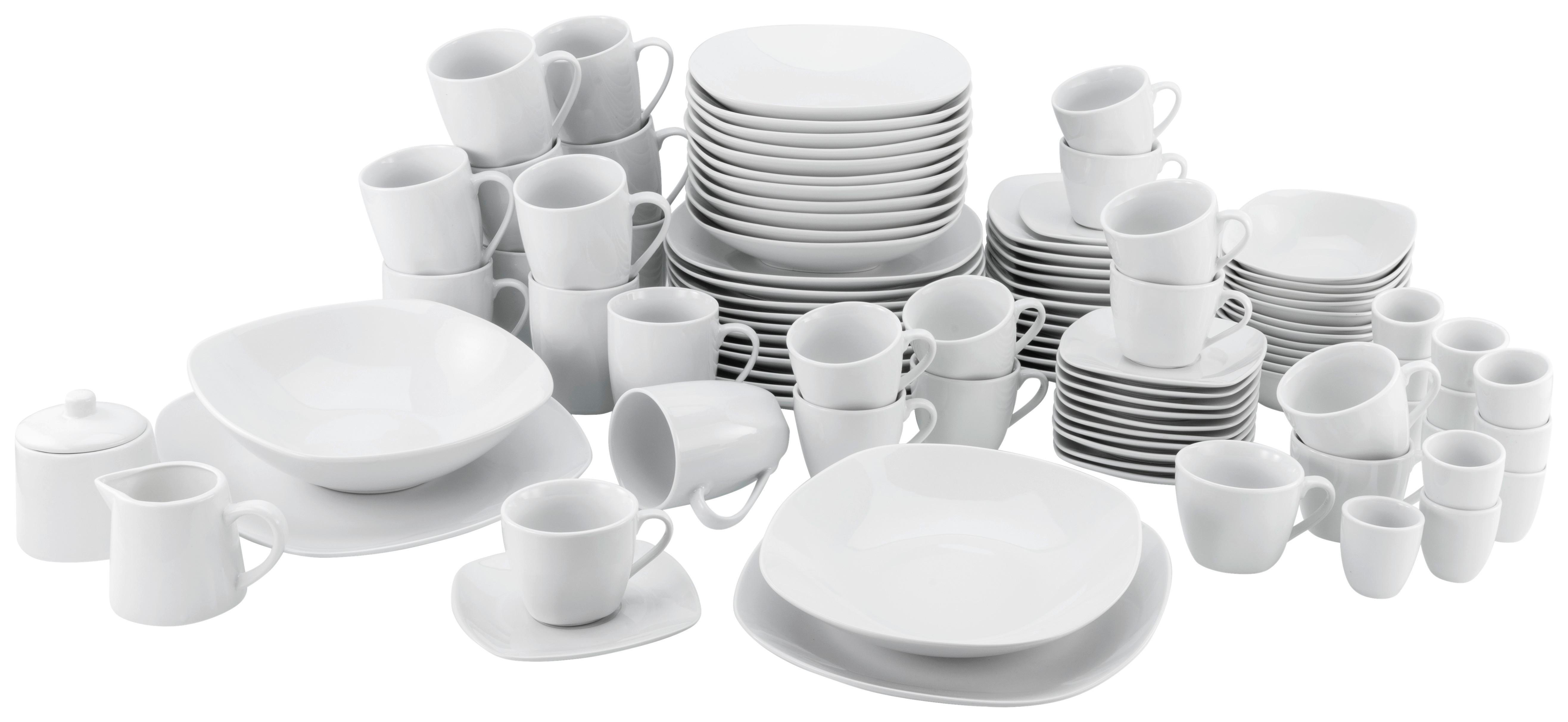 SERWIS OBIADOWO-ŚNIADANIOWY ODESSA - biały, Konventionell, ceramika - Creatable