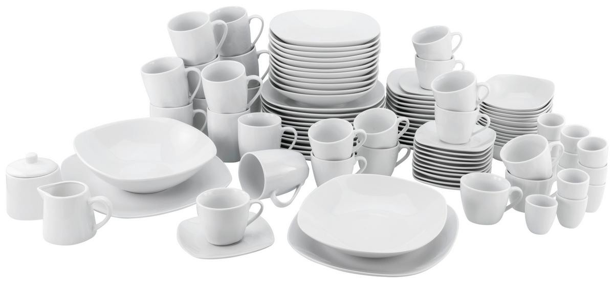 Kombinirani Servis Square, 100-Delni - bela, Konvencionalno, keramika - Creatable