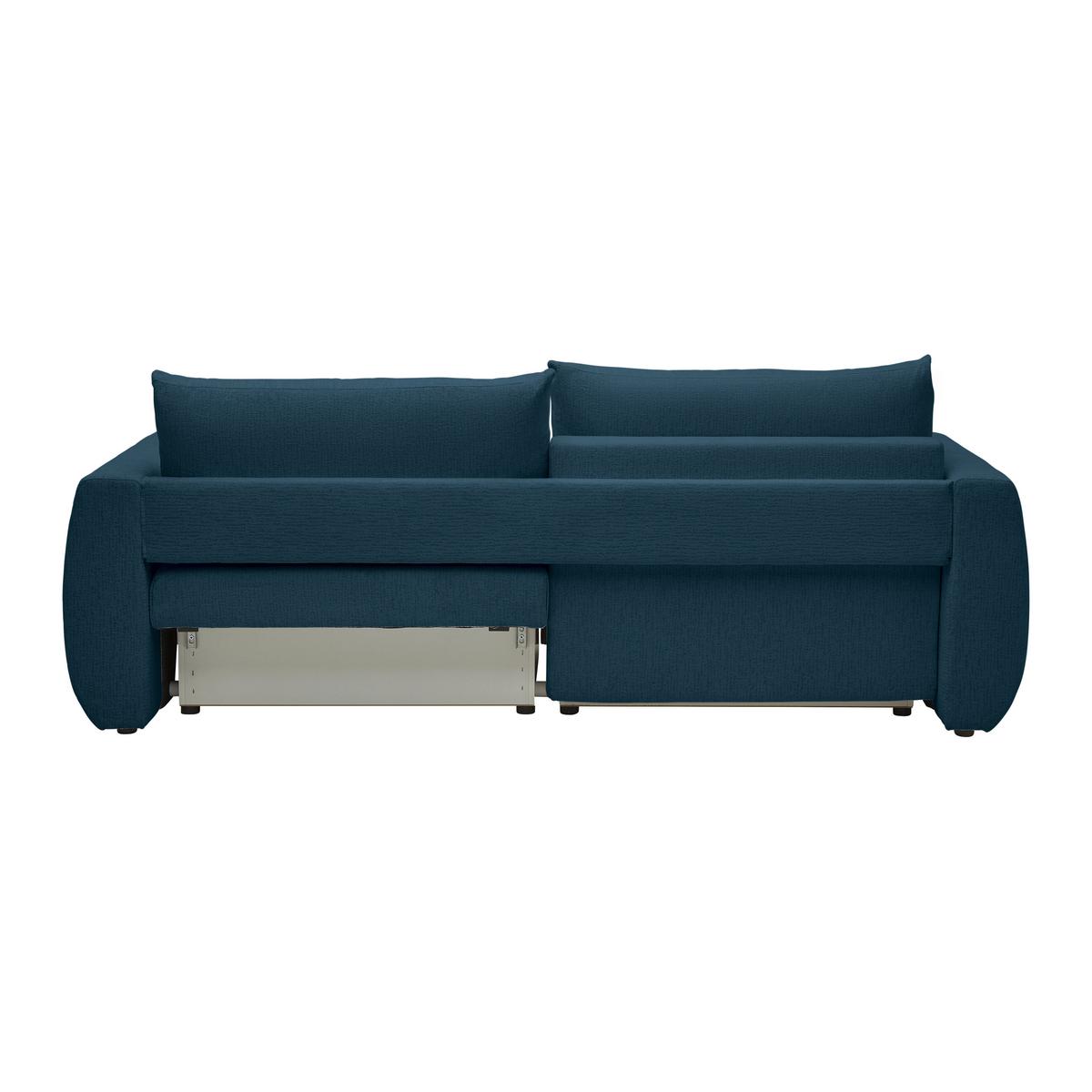 Schlafsofa Bologna Dunkelblau - Schwarz/Dunkelblau, Kunststoff/Textil (245/74-90/104cm) - Mömax