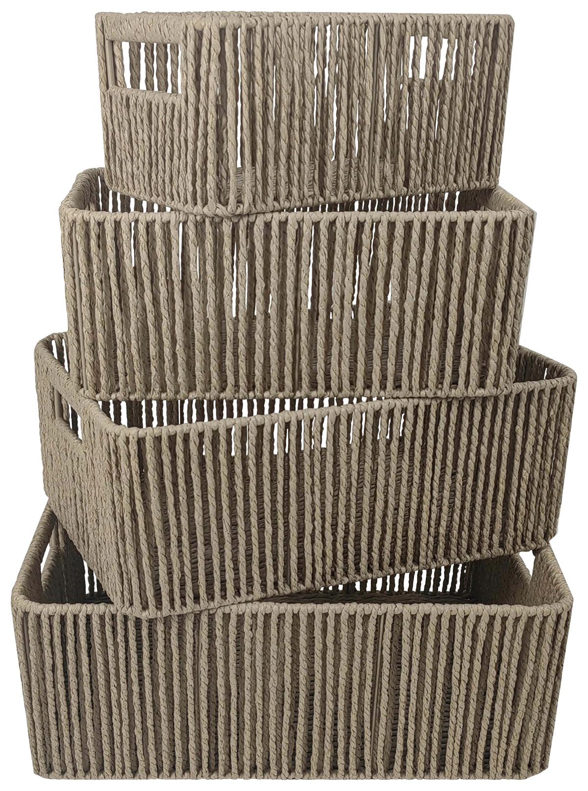 Coș Sophie - culoare natur, Konventionell, hârtie/metal (40/20/30cm) - Modern Living
