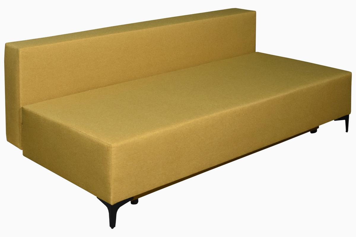 Canapea extensibila LONDON - galben muștar, Modern, lemn/metal (198/90/101cm) - Modern Living