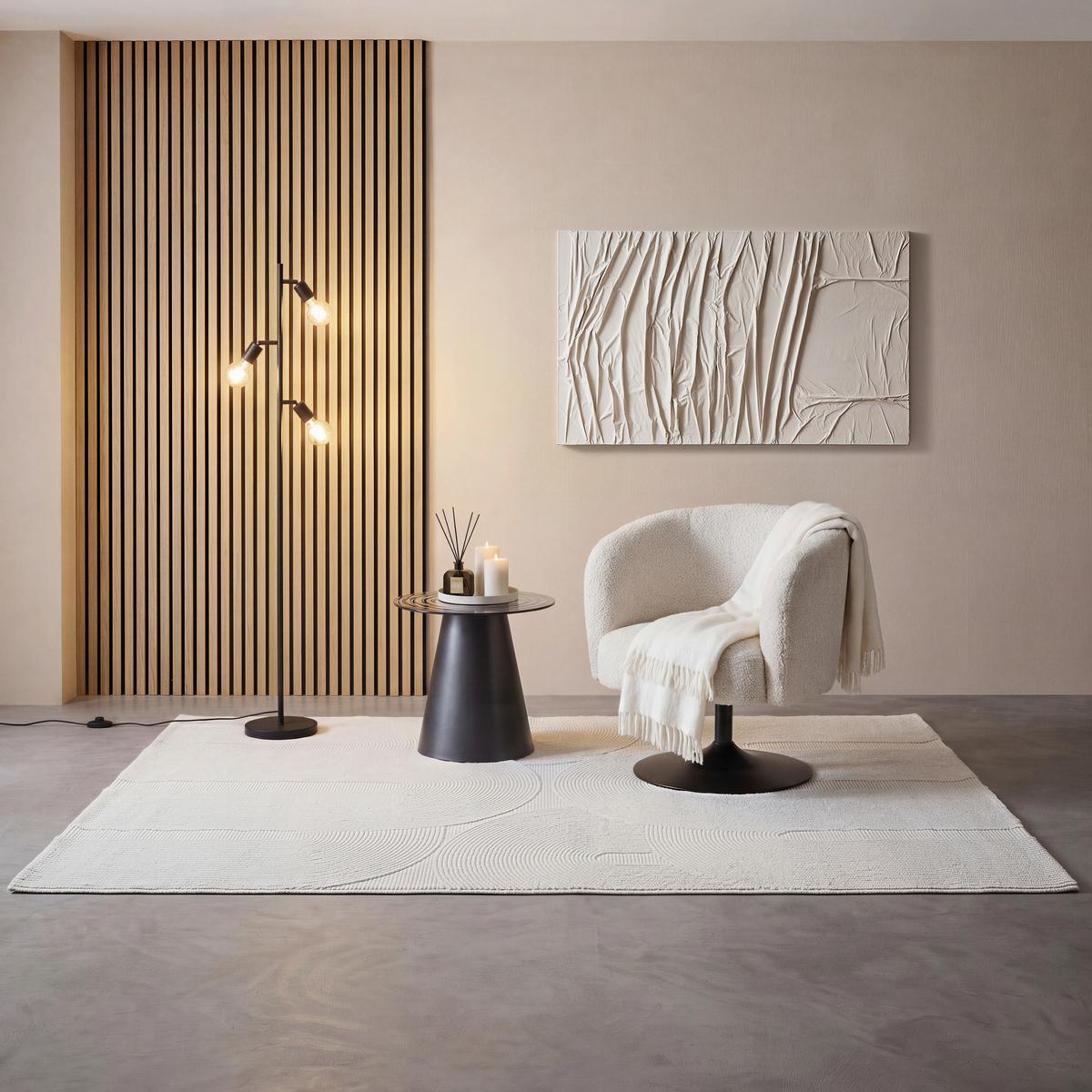 Drehstuhl Giro Beige - Beige/Schwarz, MODERN, Textil/Metall (67/68/73cm) - Premium Living