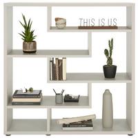 Polica Bounty - siva/crna, Moderno, drvni materijal/plastika (130/134/40cm) - Premium Living