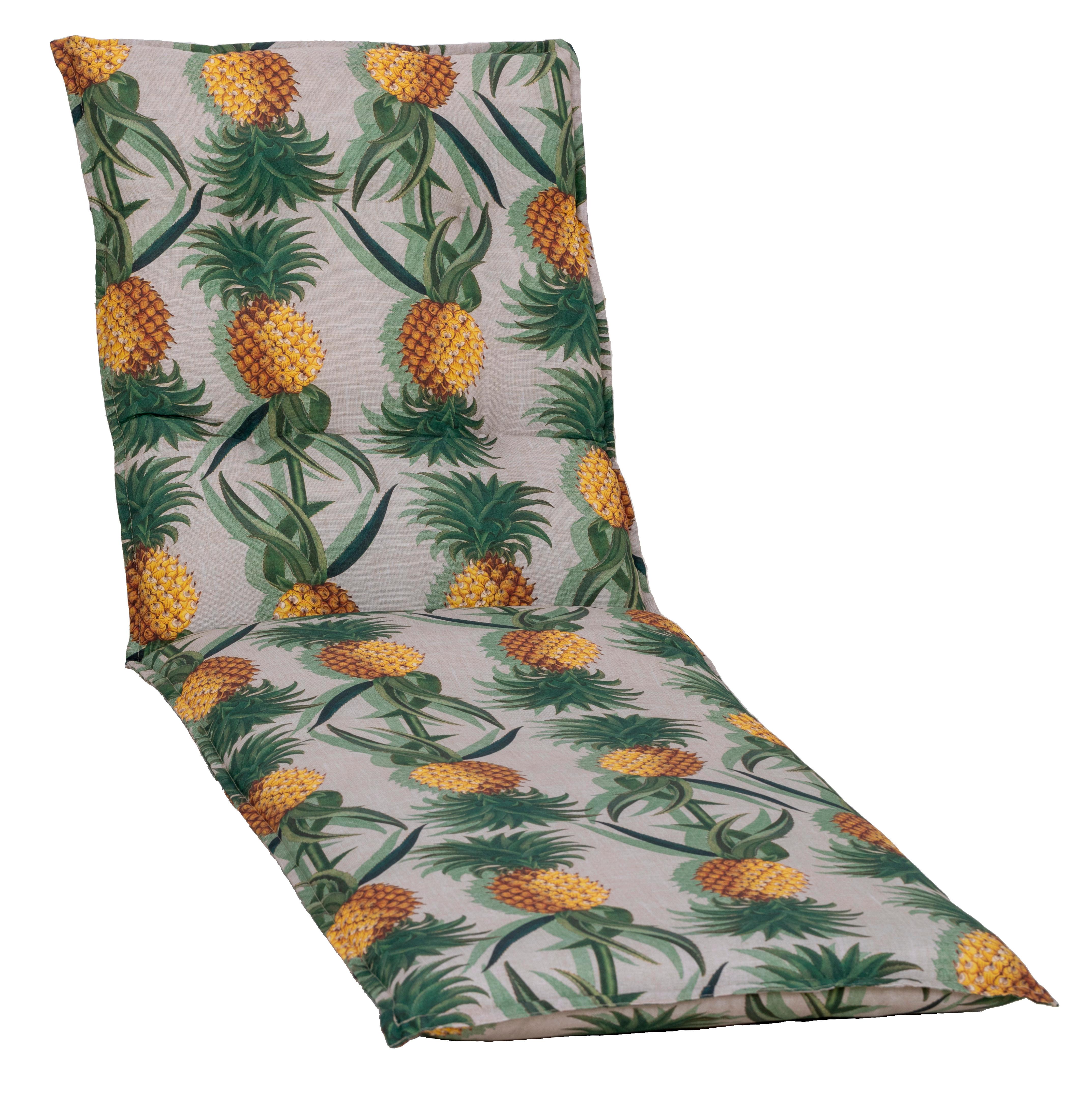 Liegenauflage Treffelstein ca. 191x58 cm Beige Ananas - Beige, Basics, Textil (191/58/8cm) - Gardenson