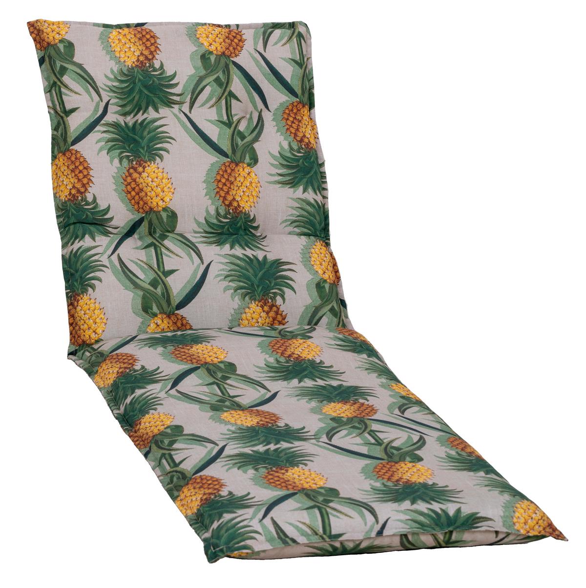 Liegenauflage Treffelstein ca. 191x58 cm Beige Ananas - Beige, Basics, Textil (191/58/8cm) - Gardenson