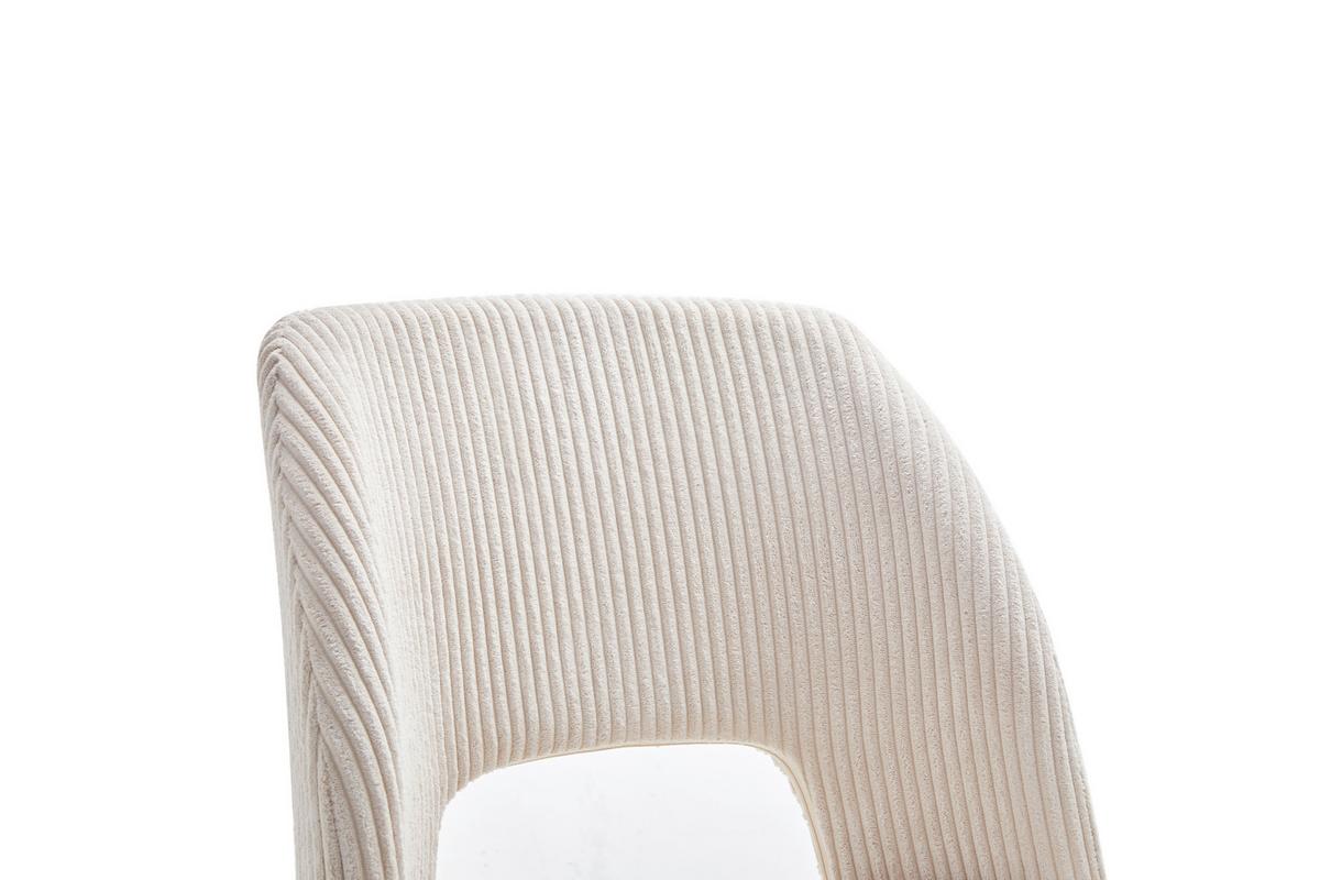 Stuhl Zoe Beige - Beige/Schwarz, LIFESTYLE, Textil/Metall (51/82/57cm) - Mömax