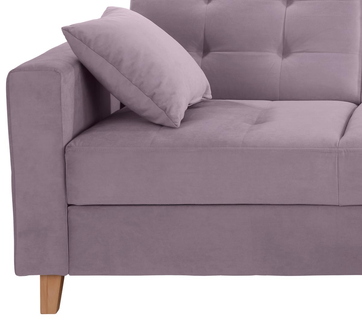 Kutna Garnitura Bergen - jorgovan/prirodne boje, Design, tekstil/drvo (231/160cm) - Modern Living