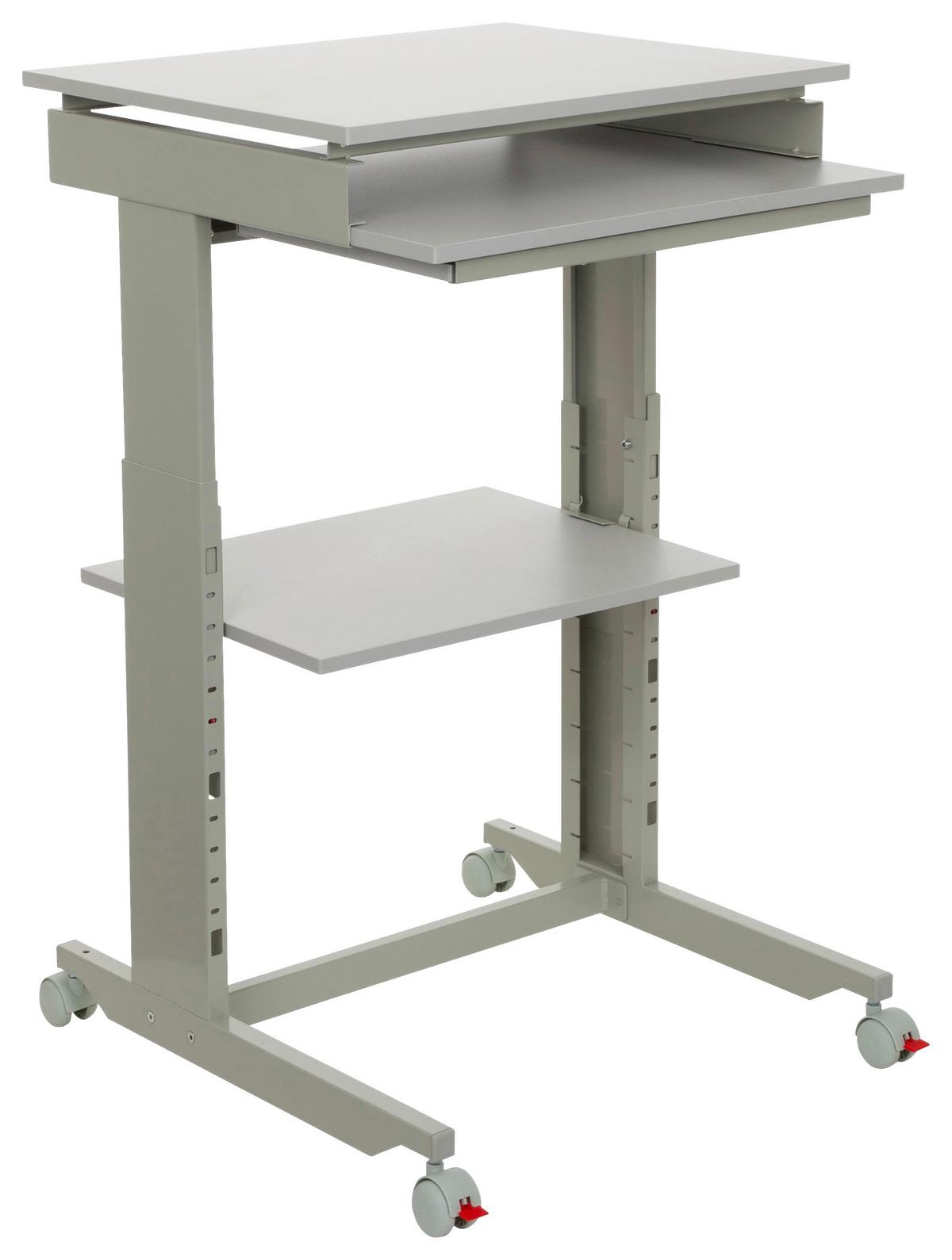 Pisalna Miza Workstation, Siva - siva, Basics, kovina/umetna masa (60/71,5-107,5/50cm) - MID.YOU
