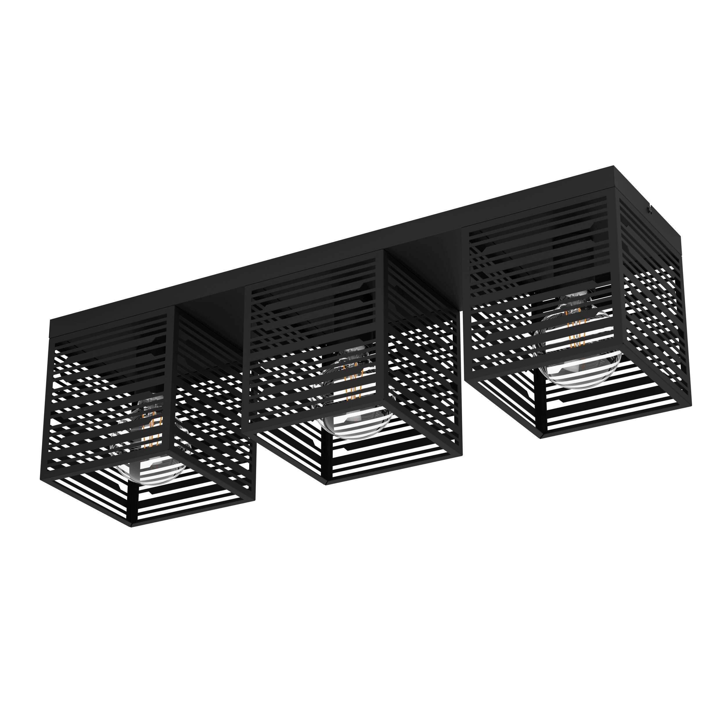 Deckenleuchte 900357_piedritas - Schwarz, Design, Metall (73/18/20,5cm) - Eglo