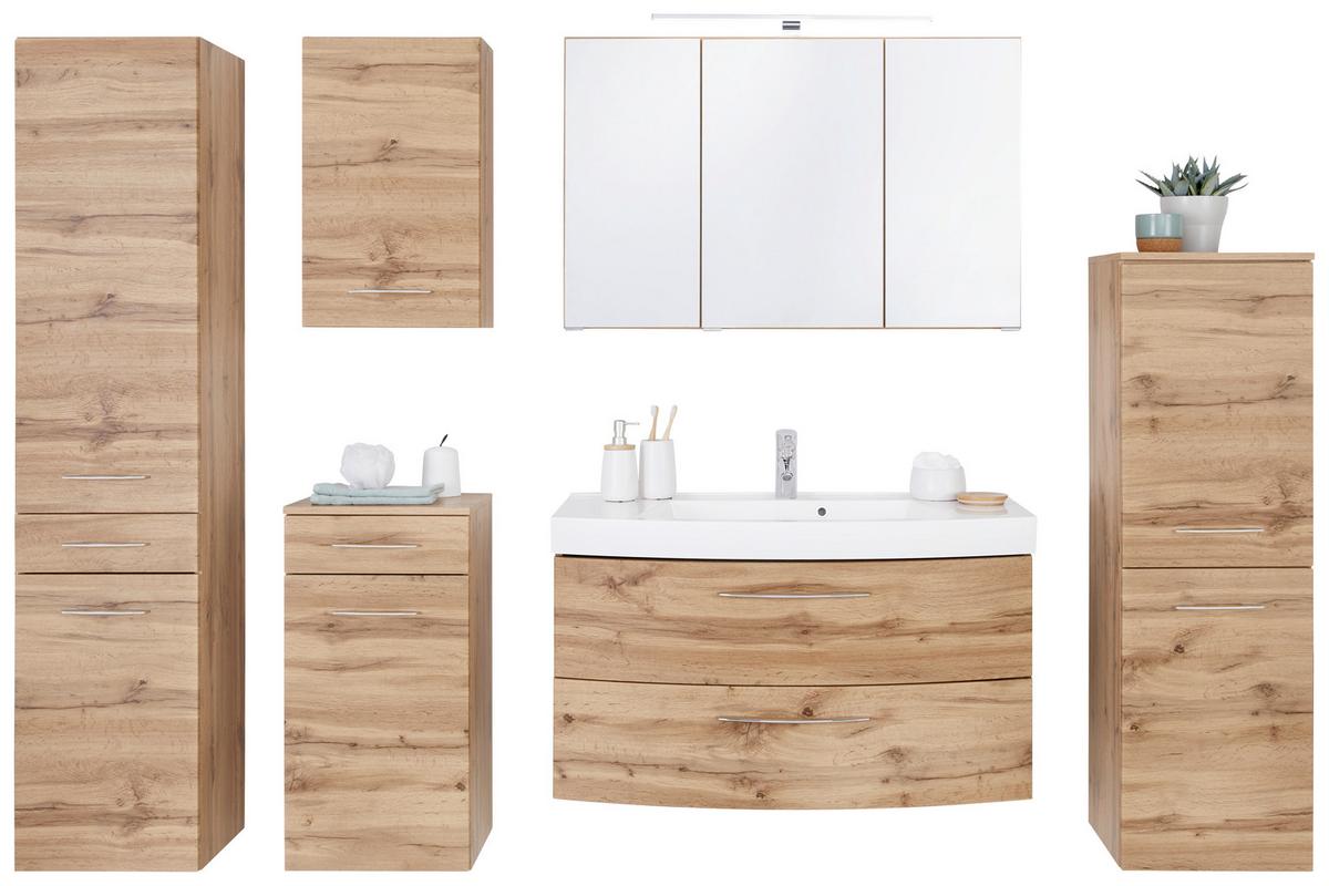Dulap înalt Florida - culoare lemn stejar, Modern (40/180/35cm) - Premium Living