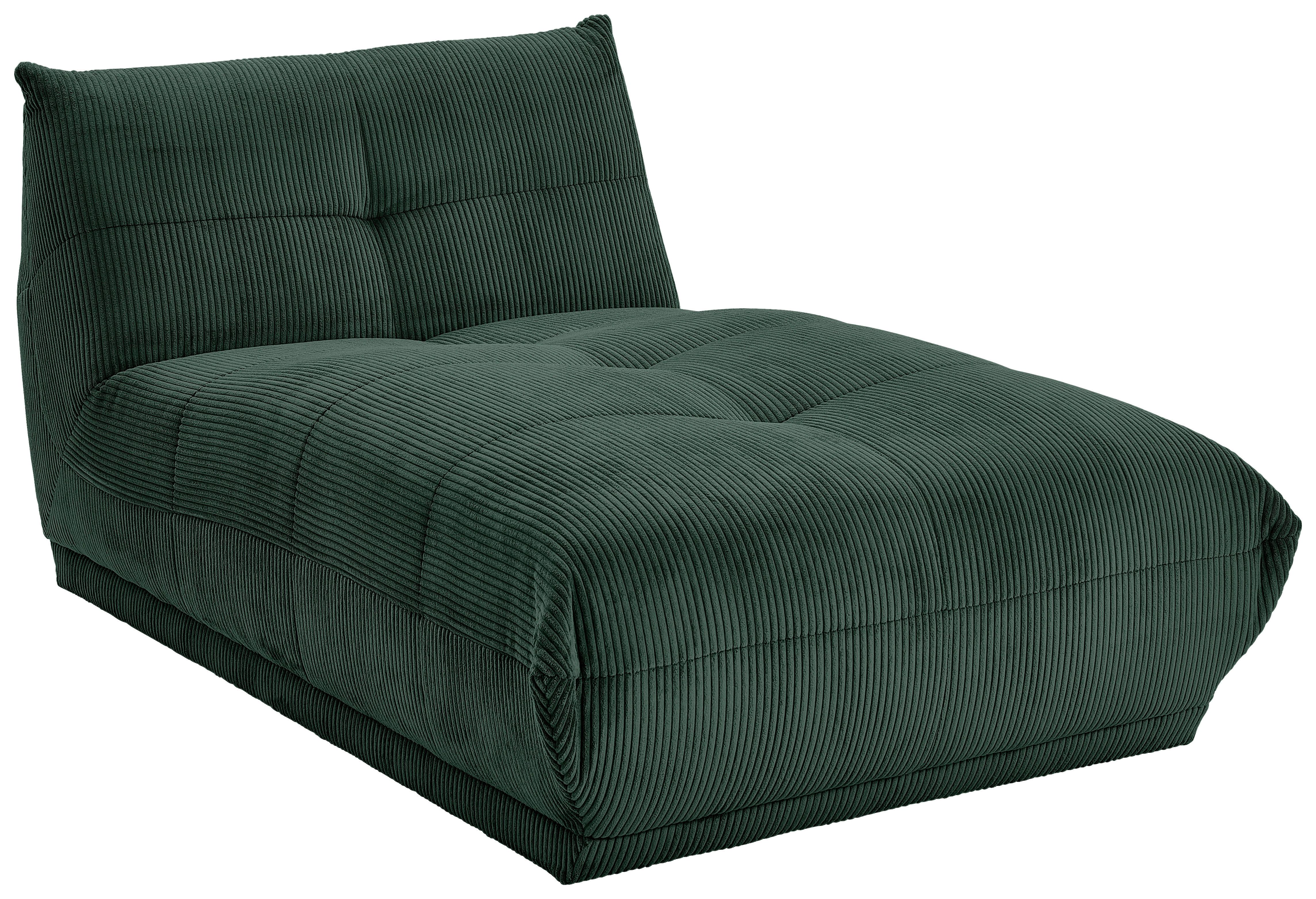 Modul Sofa Giselle Ottomane Dunkelgrün - Dunkelgrün, Trend, Textil (105/80/185cm) - Livetastic