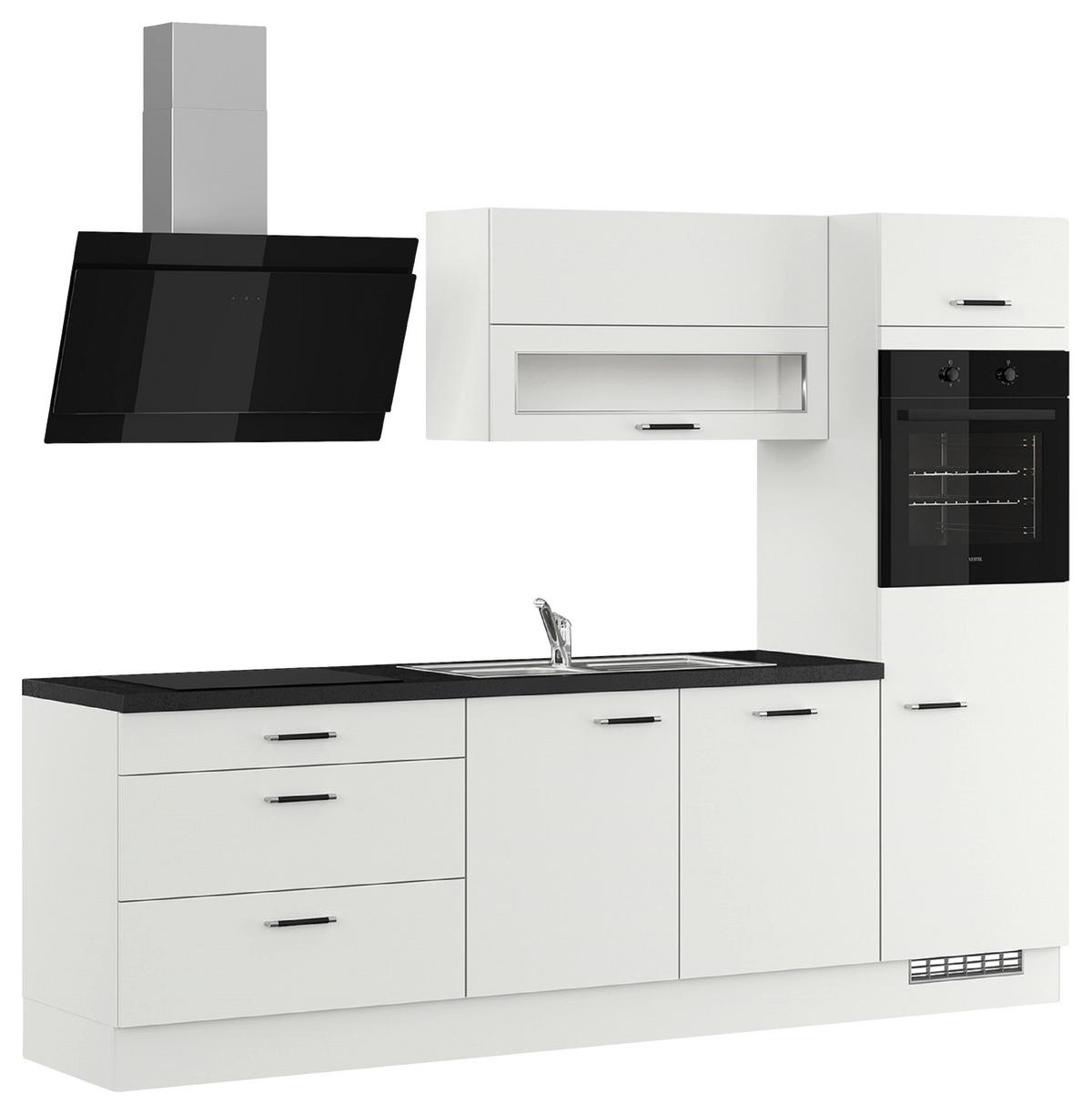 Küchenblock IBZ ohne Geräte ca. 270 cm Hellgrau - Edelstahlfarben/Hellgrau, Design, Holzwerkstoff (270cm) - Impuls