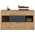 Sideboard in Graphit/Eiche - Eichefarben/Graphitfarben, KONVENTIONELL, Holz/Holzwerkstoff (165/94/42cm) - ZANDIARA