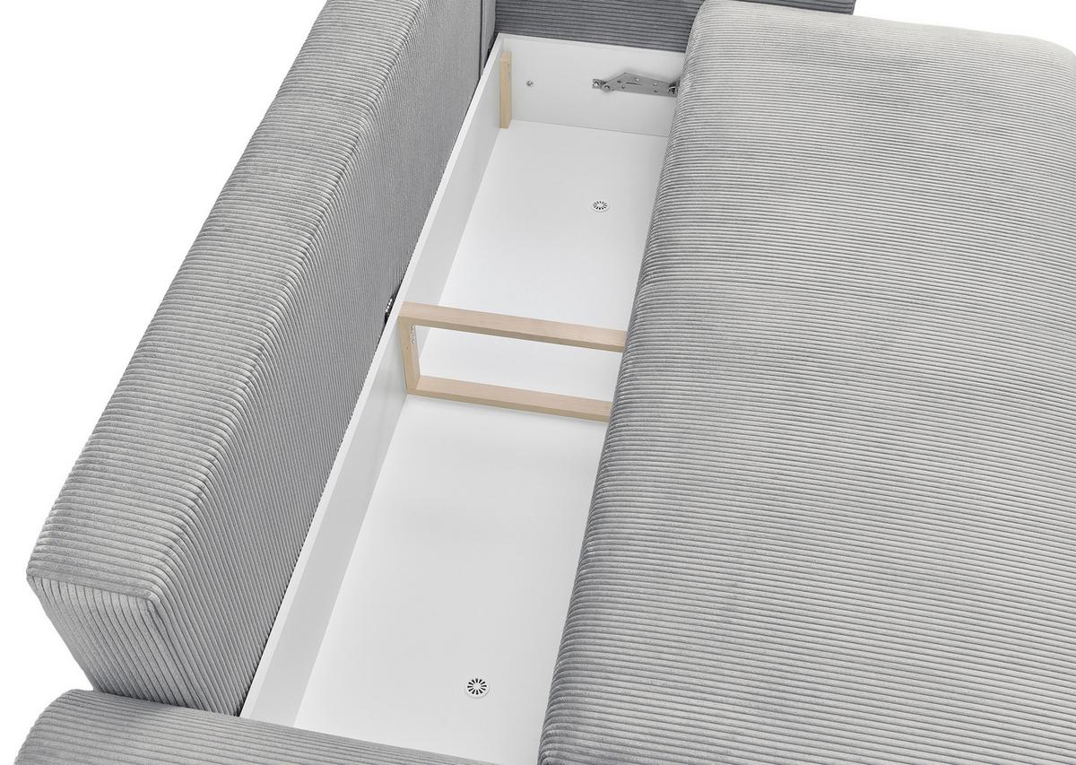 Canapea extensibila KIM - gri, Modern, lemn (234/90/103cm) - Modern Living