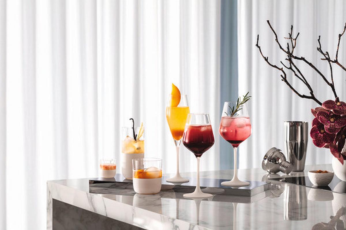 KOMPLET SZKŁA STOŁOWEGO 11-3799-8250 VILLEROY&BOCH - przejrzysty/biały, Konventionell, szkło (250ml) - Villeroy & Boch