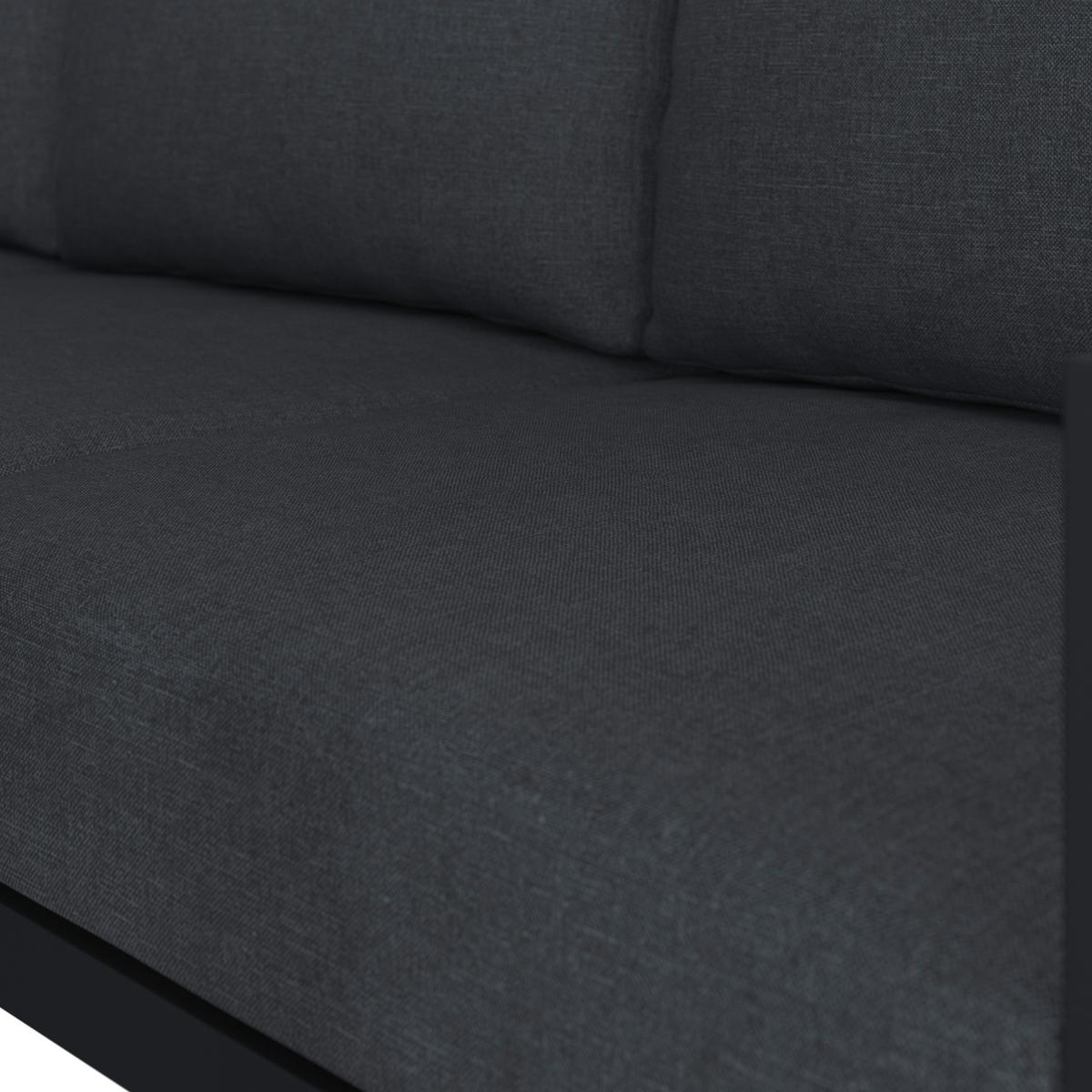 Lounge Garnitura Bologna, Antracit, 5-Delno - siva/antracit, Moderno, kovina/steklo - Beldano