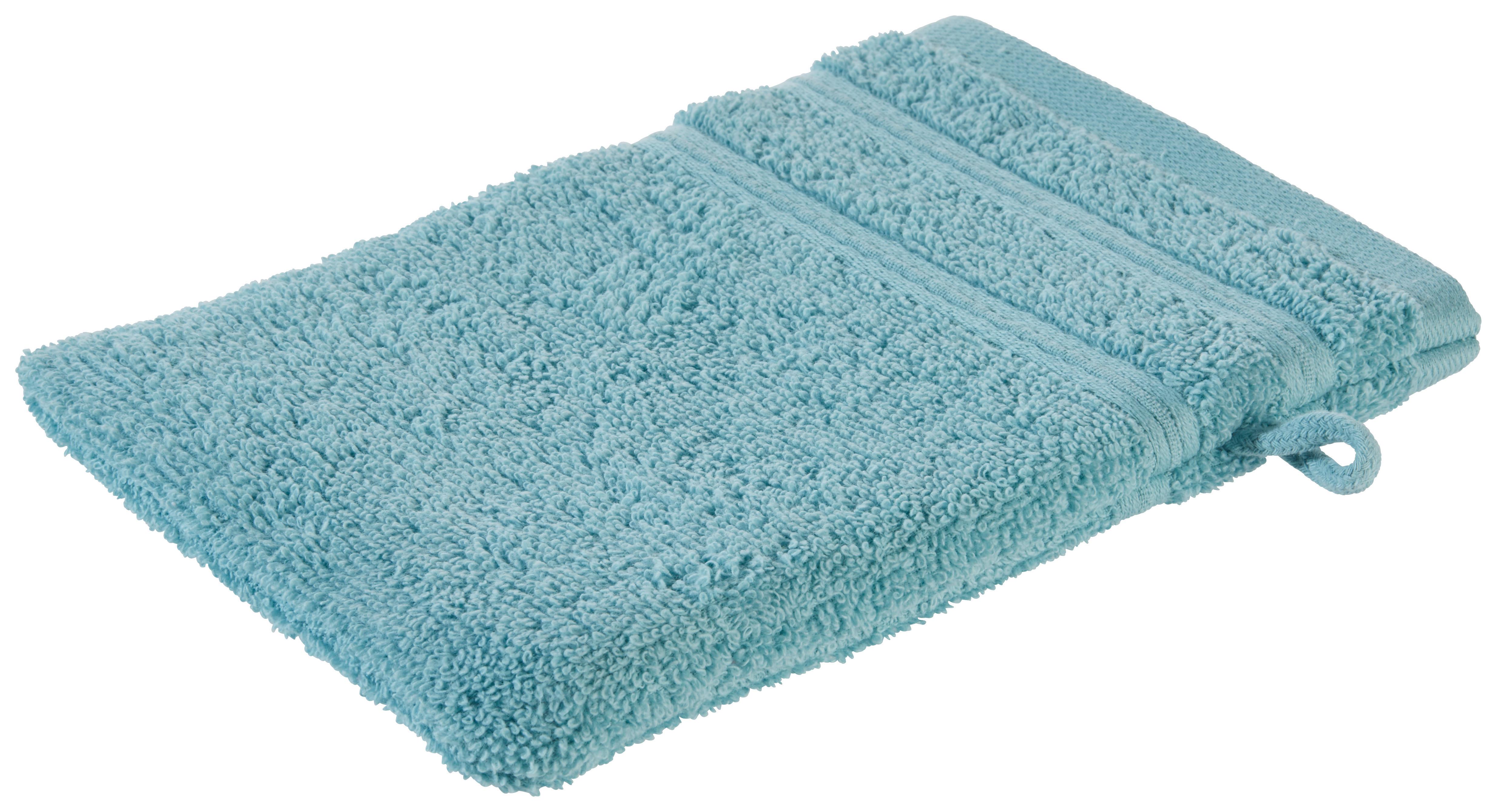 Waschhandschuh Melanie in Hellblau - Hellblau, Textil (16/21cm) - Modern Living