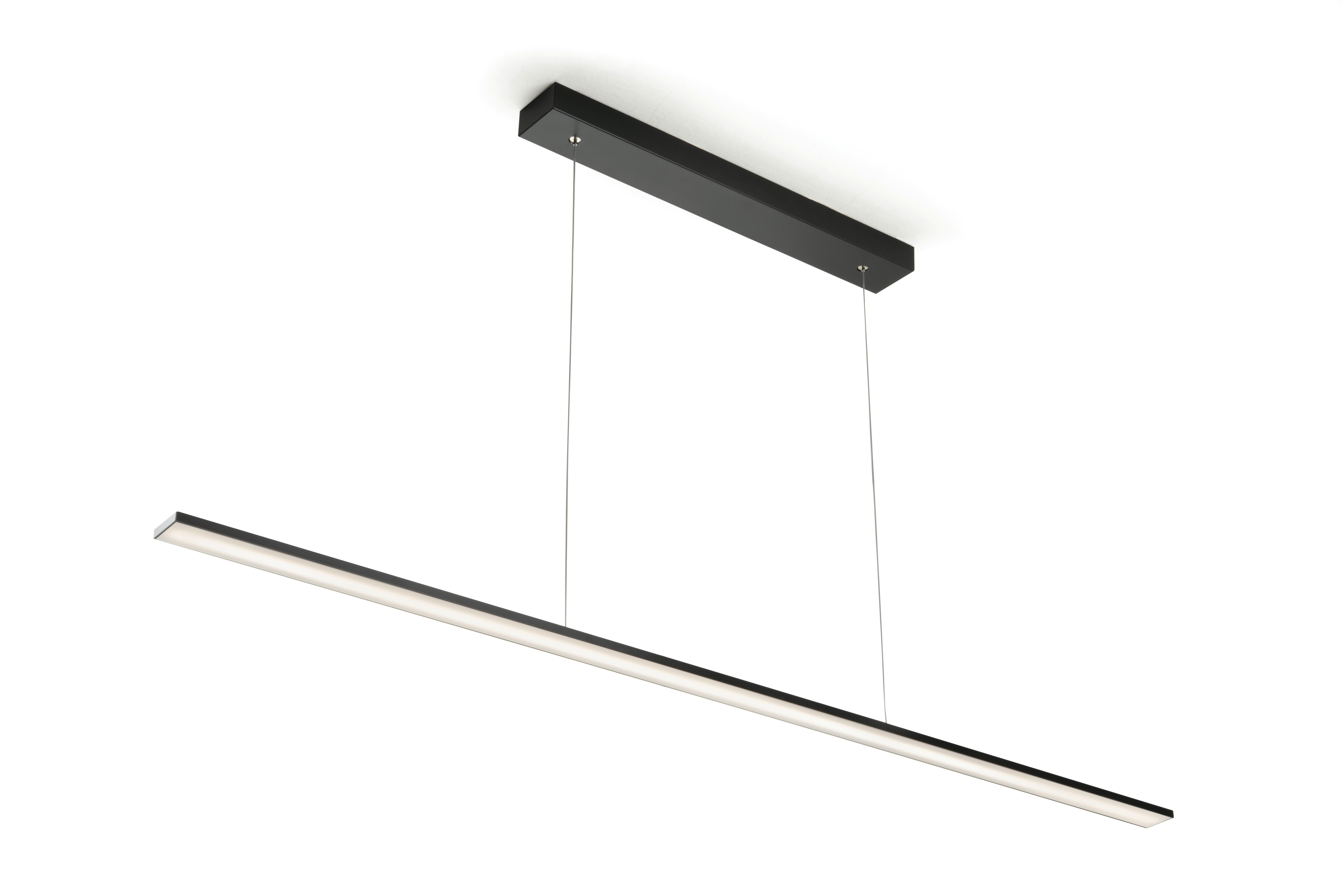 Hängeleuchte 101213 Schwarz max. 18 Watt - Schwarz, MODERN, Metall (90/120/4,2cm) - HKT