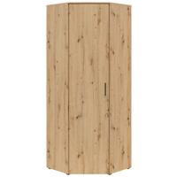 Eckschrank Multistauraum Eiche Artisan - Schwarz/Eiche Artisan, MODERN, Holzwerkstoff/Kunststoff (71,5/195/71,5cm) - Mömax