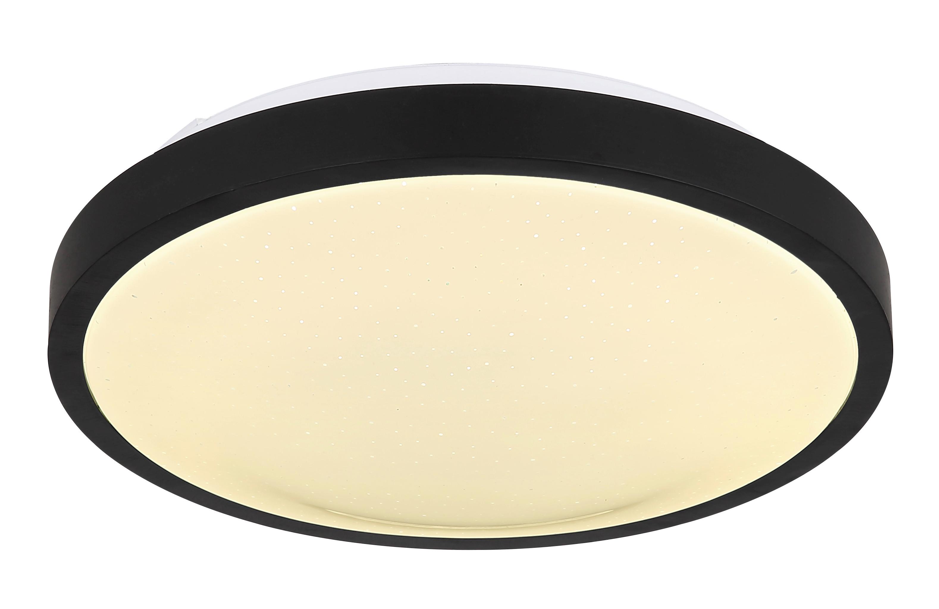 LED-Deckenleuchte Gregory in Opal max. 18 Watt - Opal/Schwarz, MODERN, Kunststoff/Metall (30/9cm)