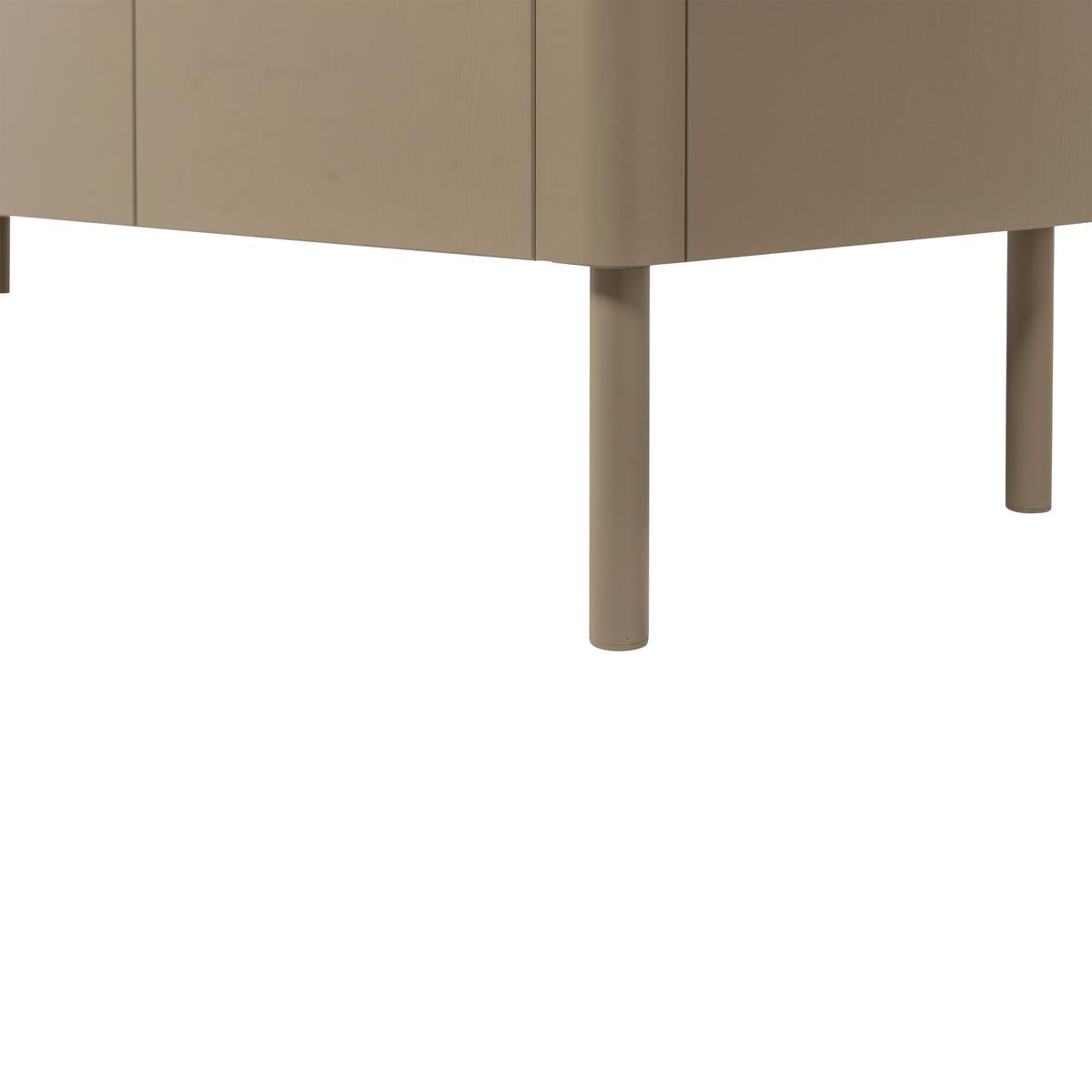 Sideboard Gunnar Schlammfarben B: 201 cm - Schlammfarben/Schwarz, Design, Holz/Metall (201/85/44cm) - Livetastic