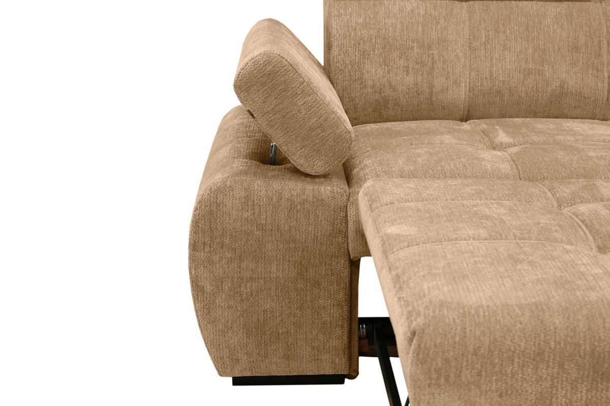 Kutna Garnitura Vegas - crna/bež-smeđa, Design, drvo/tekstil (294/173cm) - Modern Living