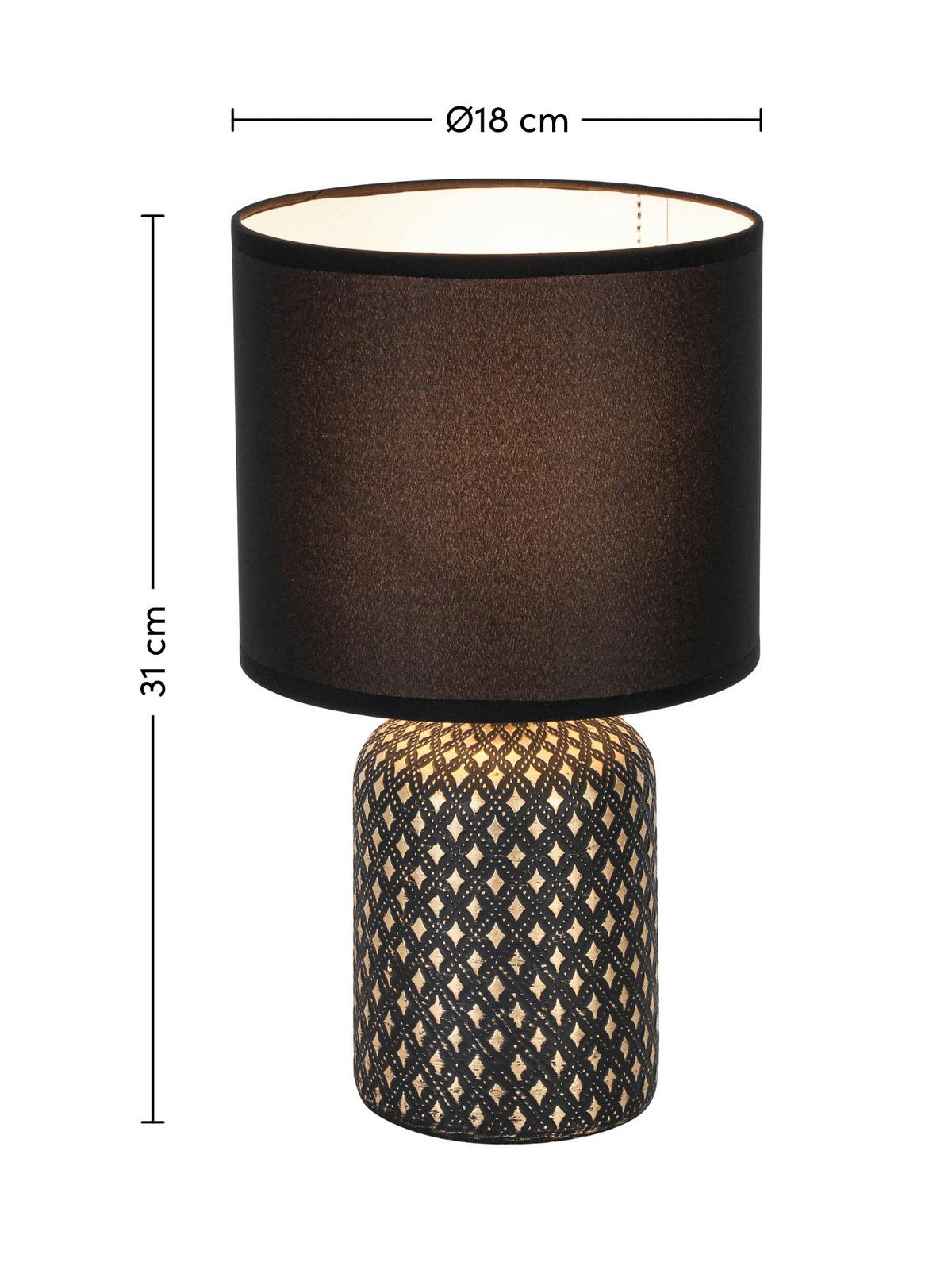 Veioză Lipz - auriu/negru, Konventionell, ceramică/metal (18/31cm) - Mömax