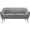 Sofa Anela Grau Webstoff - Naturfarben/Grau, MODERN, Holz/Textil (168/79/84cm) - Bessagi Home