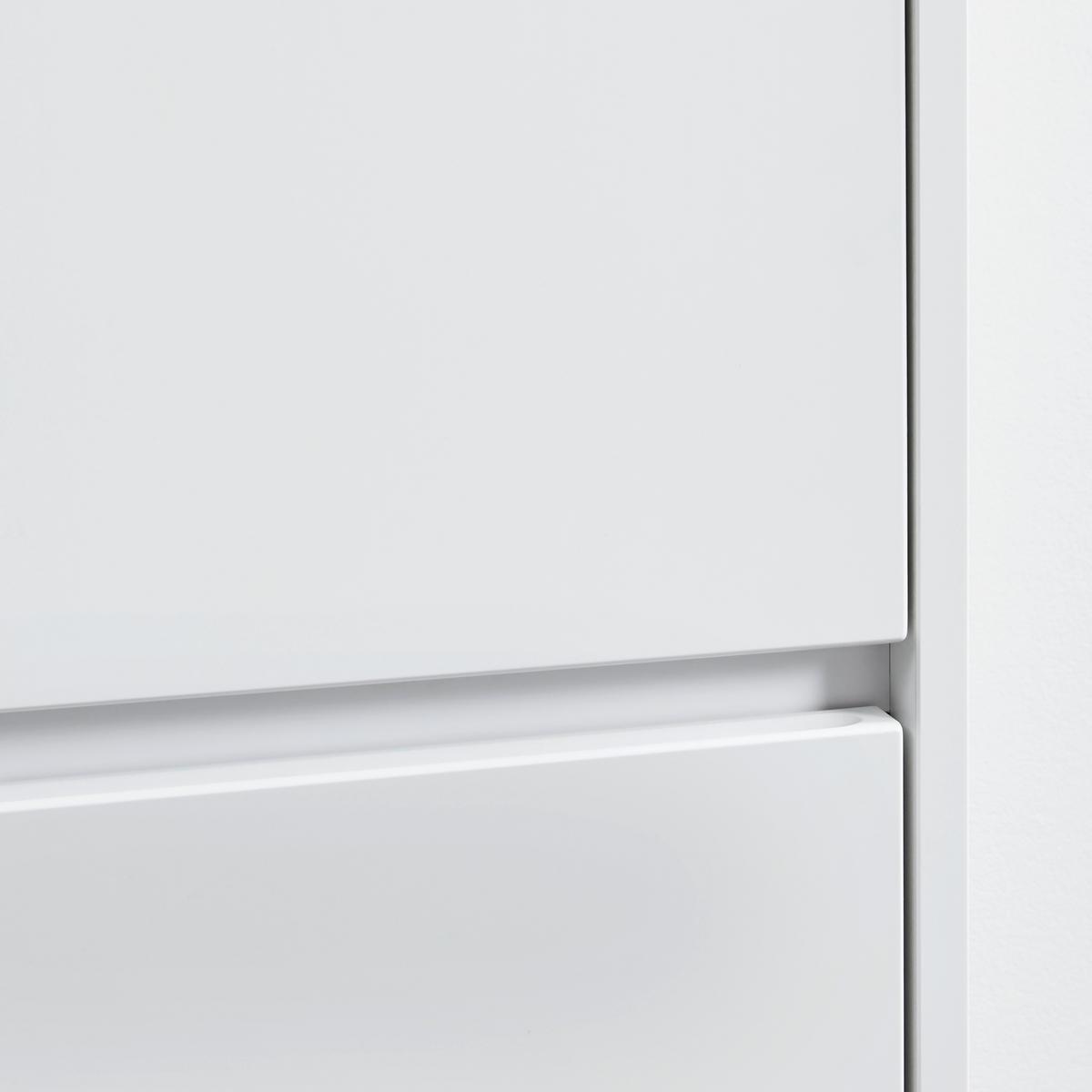 Highboard in Weiss/Eiche Artisan - Chromfarben/Weiss, Modern, Holzwerkstoff/Metall (123/126/38cm) - Mömax