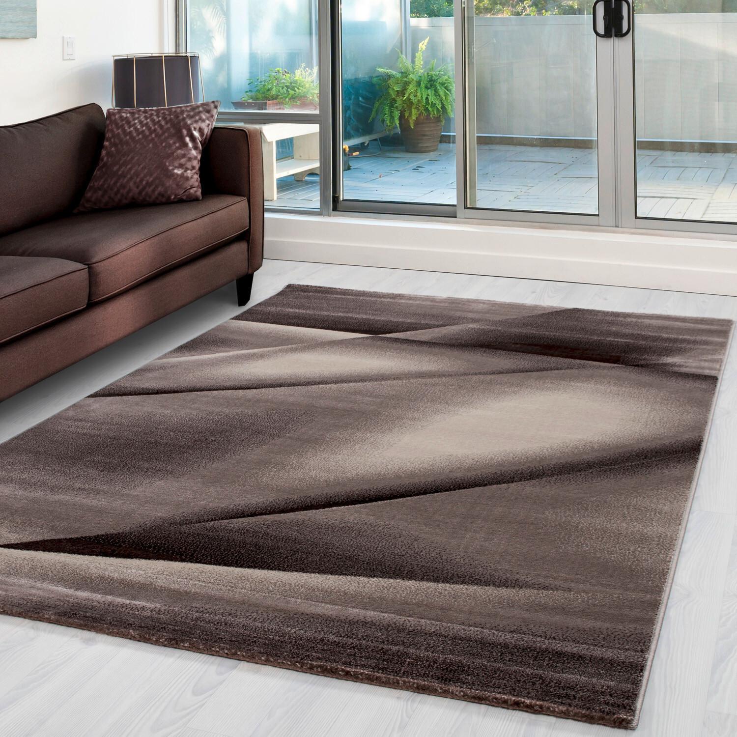 Flachwebeteppich Miami Braun ca. 140x200cm - Braun, Design, Textil (140/200cm) - Novel