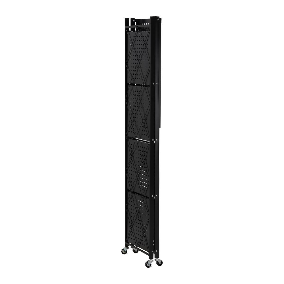 REGAŁ STOJĄCY SANDRO - czarny, Modern, tworzywo sztuczne/metal (72/163/36cm) - Bessagi Home
