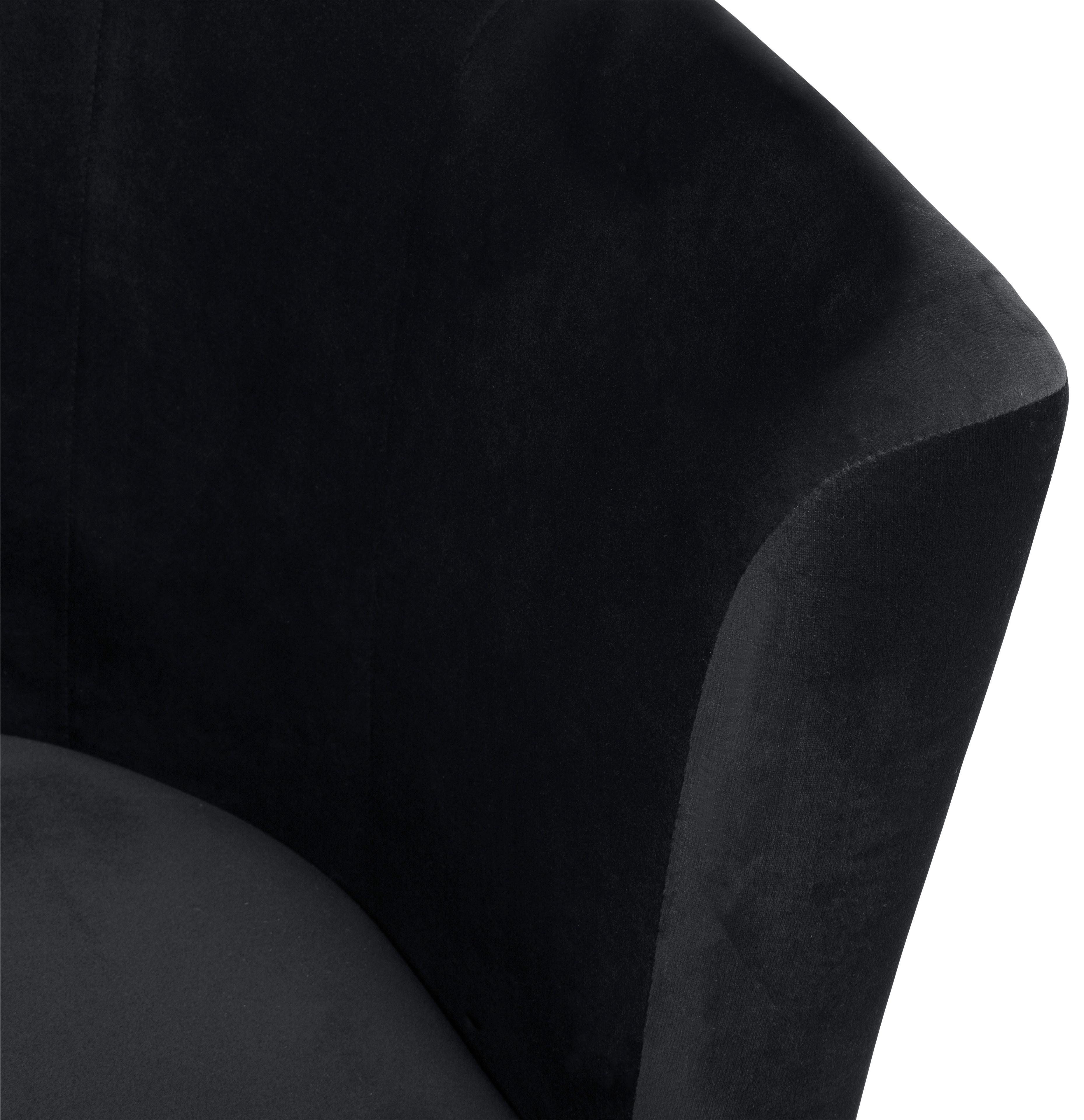 Fotelja Maks - crna/sivobraon, Konvencionalno, tekstil (70/77/60cm) - MID.YOU