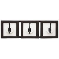 Cuier perete cu cârlige Nele - maro/alb, Modern, lemn (58/18/9cm) - Modern Living