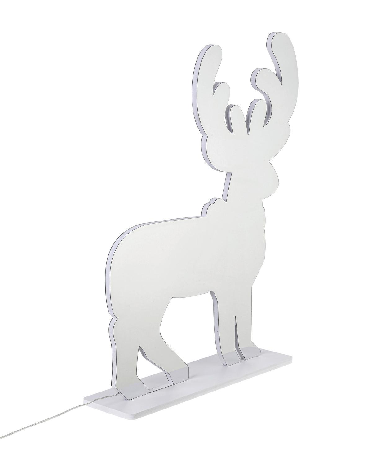 LED-Dekoleuchte Renni Weiß/Chromfarben max. 6 Watt - Chromfarben/Weiß, MODERN, Kunststoff (48/12/60cm) - Mömax