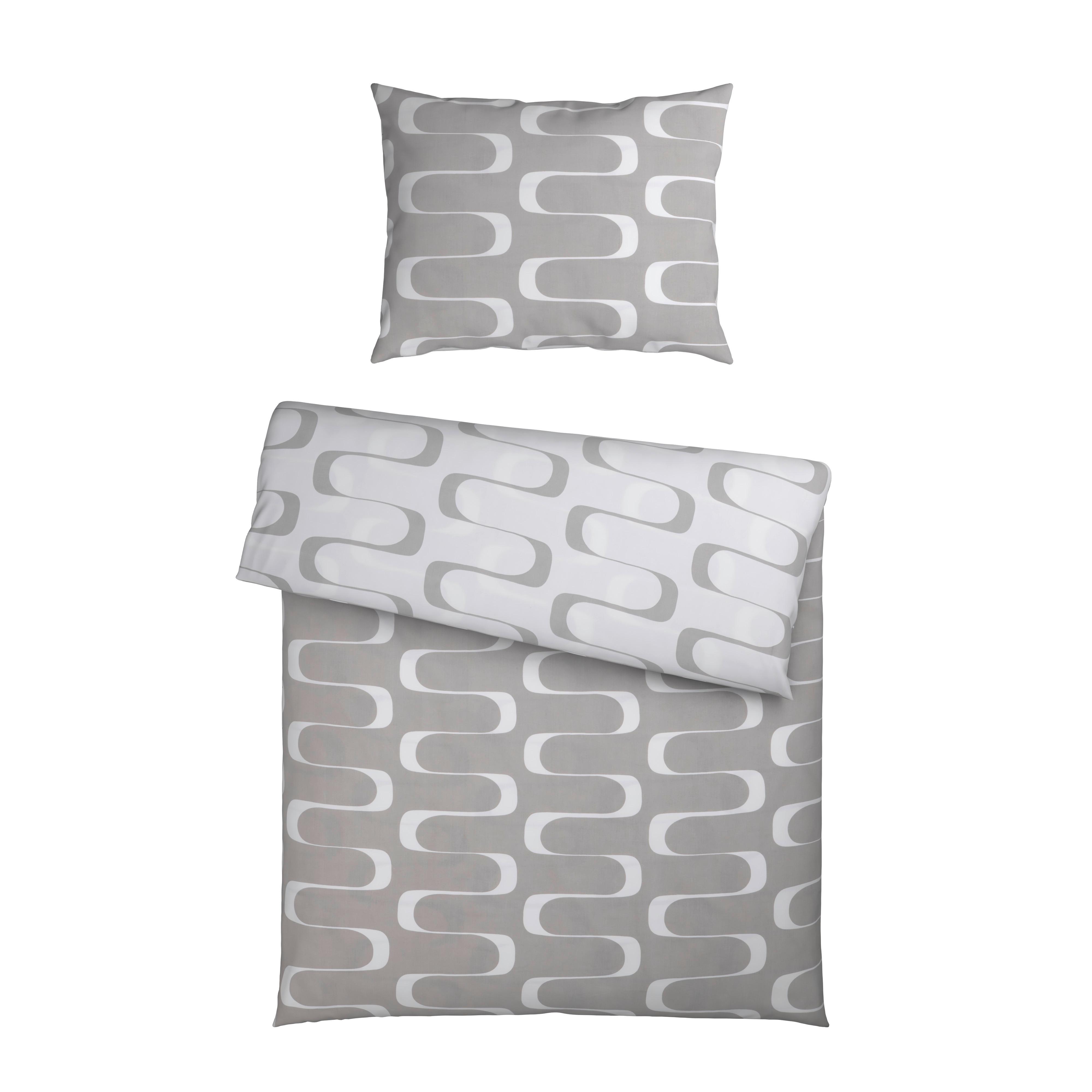 Bettwäsche Tina Wende Grau ca. 140x200cm - Grau, LIFESTYLE, Textil (140/200cm) - Mömax