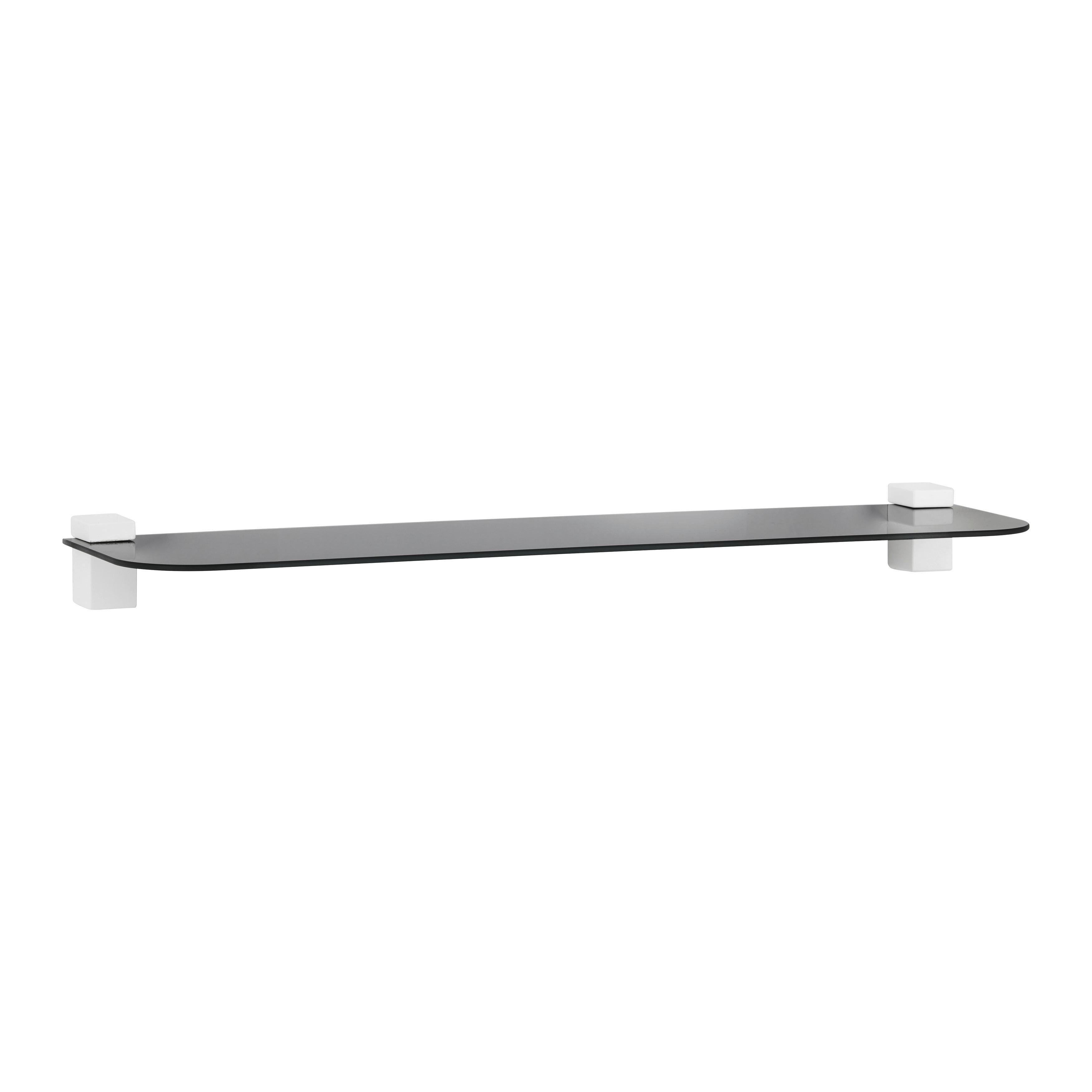Stenska Polica Gerundet, Kaljeno Steklo, Črna, 60 Cm - črna, steklo (60/0,4/15cm) - Mömax