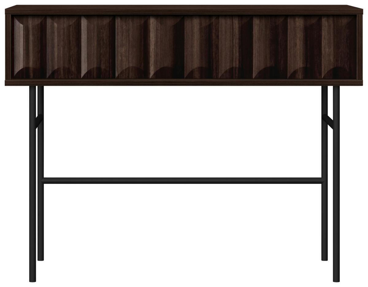 Konsole Diamond Dunkelbraun - Dunkelbraun/Schwarz, MODERN, Holzwerkstoff/Metall (105/40/81cm) - Mömax