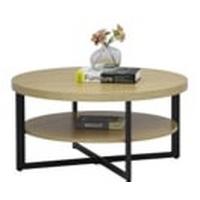 Stolić Rondo - hrast Artisan/crna, Konvencionalno, drvni materijal/metal (80/40cm) - Modern Living