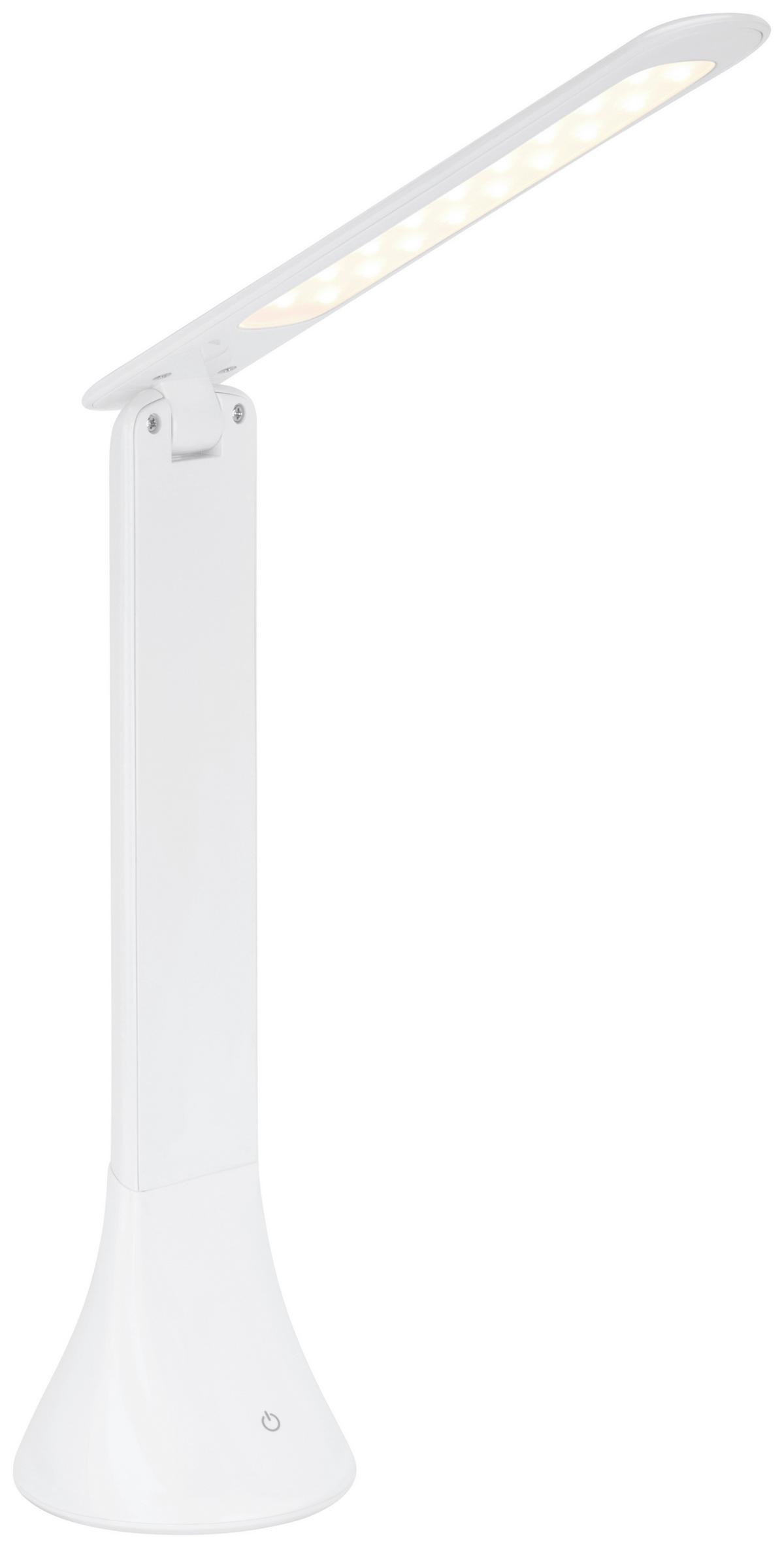 Led Íróasztali Lámpa Uff - fehér, Modern, műanyag (7,8/7,8/24,8cm) - Mömax