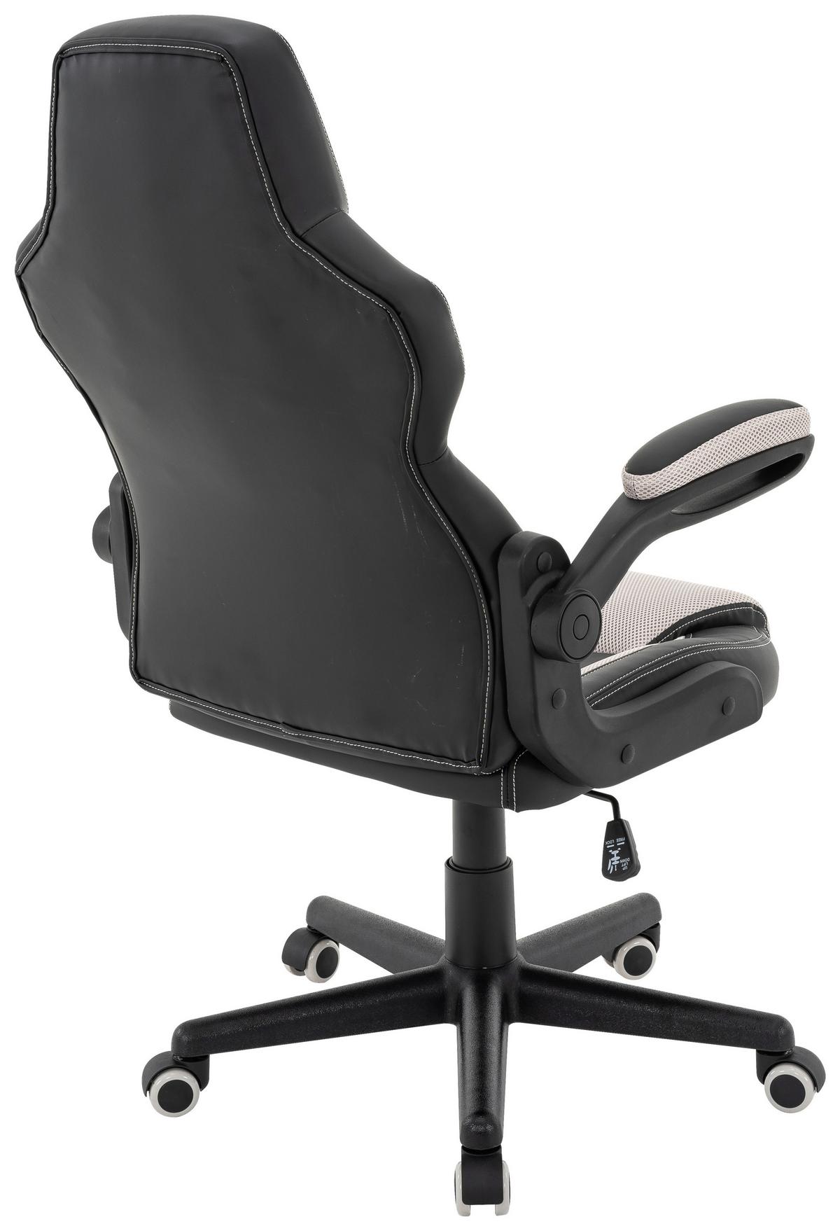 Direktorski Stol Meli - siva/črna, Moderno, kovina/umetna masa (62/117/66cm)