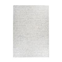 FLACHWEBETEPPICH FINISH 125 WEIß/SILBER 120X170 - Weiss/Silberfarben, Basics, Leder (120/170cm) - Kayoom