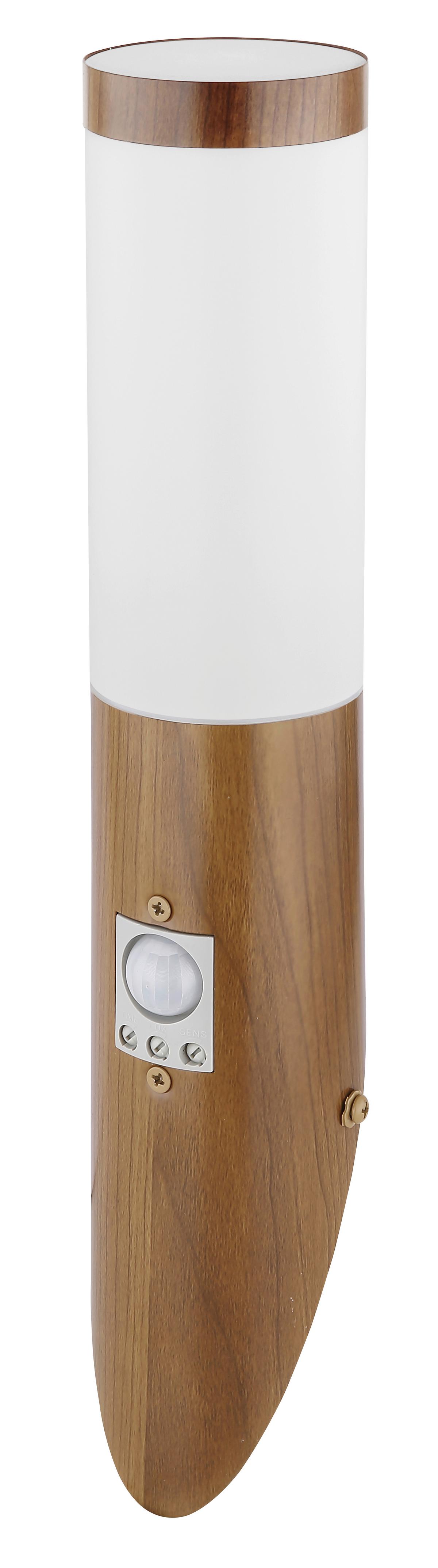 Zunanja Stenska Svetilka Boston - opal/rjava, Basics, kovina/umetna masa (7,6/40,5cm) - Globo