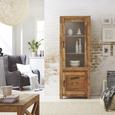 Vitrine in Braun aus Mangoholz - Naturfarben, LIFESTYLE, Holz (67/180/42cm) - ZANDIARA