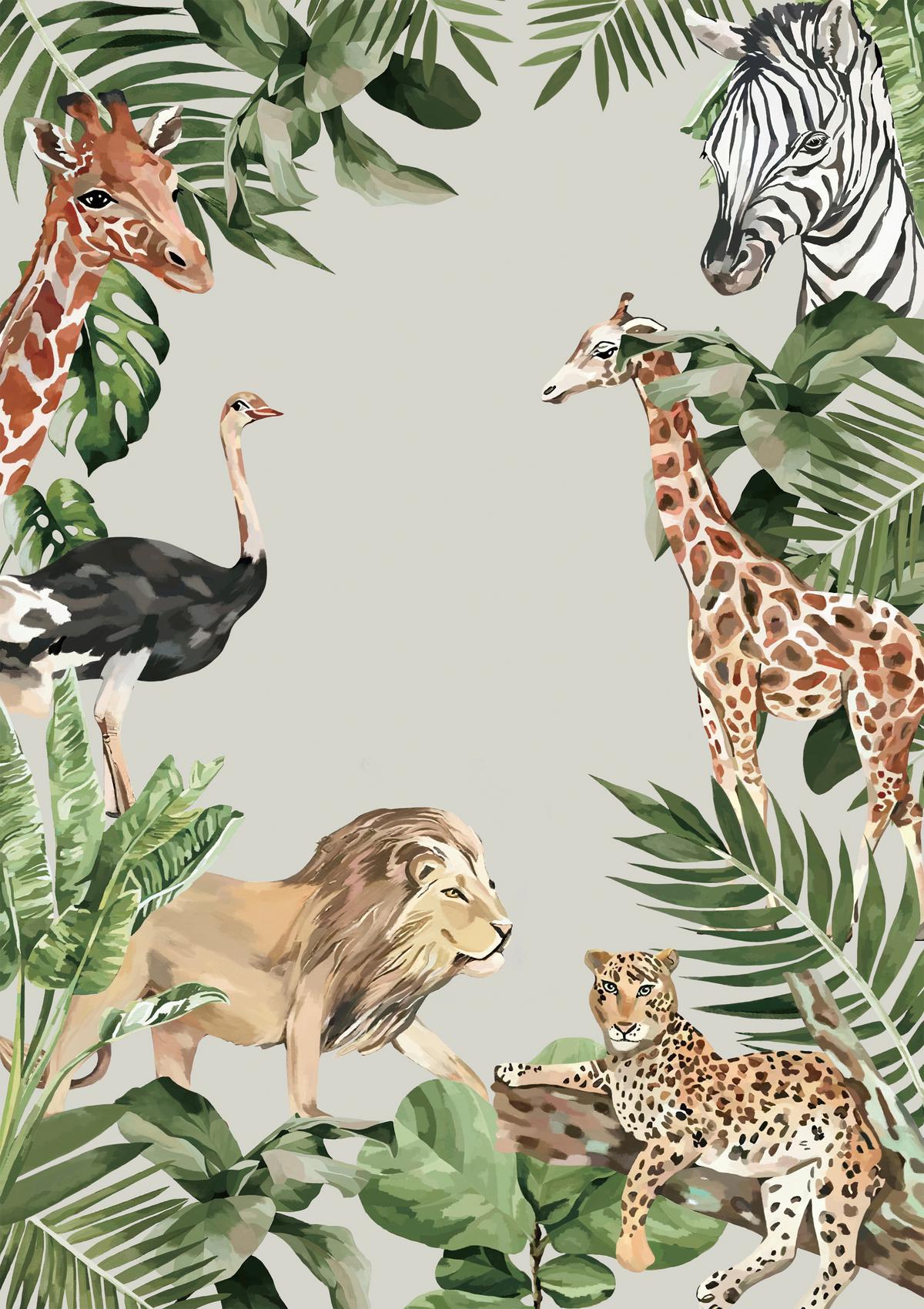 Kinderteppich Tierwelt Multicolor ca. 120x170cm - Multicolor, Textil (120/170cm) - Mömax