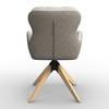 STOL MED ARMSTÖD NEELIA - greige/naturfärgad, Modern, metall/trä (59,5/93/69cm) - Bessagi Home