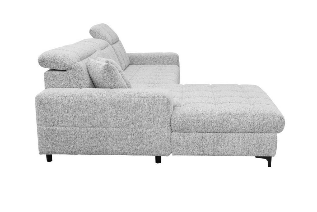 Kutna Garnitura Santorini - siva/crna, Moderno, tekstil (193/291cm) - Premium Living